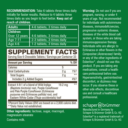 Nature's Way Esberitox, Supercharged Echinacea, Immune Support, 200 Chewables