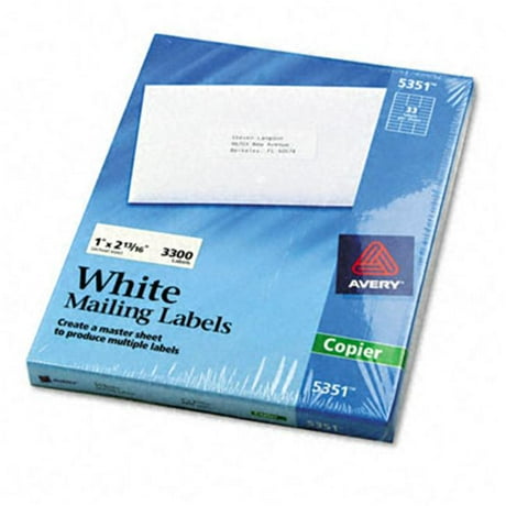 avery 5351 self adhesive address labels for copiers 1 x 2 avery label 5351