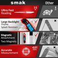thumbnail image 4 of Digital Instant Read Meat Thermometer - Smak Waterproof Kitchen Food Cooking Thermometer with Backlight LCD - Best Super Fast Electric Meat Thermometer Probe for BBQ Grilling Smoker Baking Turkey, 4 of 7