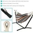 thumbnail image 3 of Sunnydaze 2-Person Cotton Brazilian Hammock with Stand, 400 lb Capacity - Calming Desert, 3 of 9