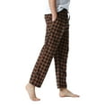 thumbnail image 3 of hirigin Men's Pajamas Plaid Pants, Drawstring Elastic Mid Waist Comfy Soft Loose Lounge Sleep Pants for Spring Autumn, 3 of 5