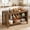 Rustic Brown, variant on Fnova 59" Large Kitchen Island with Storage and Seating, 3-Tier Farmhouse Stationary Island Table, Counter Height Coffee Bar Table, Rustic Brown