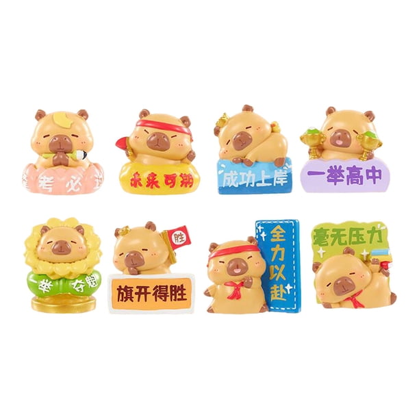 Mini figuras de Capybara,Mini Capybara Figuras Cartoon de juguetes coleccionables,Lindos kits de modelo de muñecas de Capybara para adultos niños,Capybara figura esculturas de regalo de