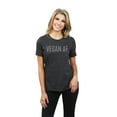 thumbnail image 2 of Thread Tank Vegan AF Women's Relaxed Crewneck T-Shirt Tee Charcoal Medium, 2 of 4