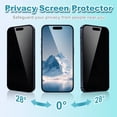thumbnail image 3 of [3+3 Pack]Kicococ For iphone 15 Screen Protector with Camera Lens Protector,Case Friendly Privacy Tempered Glass Film for iPhone 15, 3 of 5