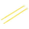 thumbnail image 2 of 2Pcs Drum Mallet Felt Head Nylon Handle Double Headed Instrument Accessory Set Kit for Playing Yellow, 2 of 12
