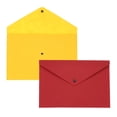 thumbnail image 1 of 2 Piezas de Carpetas de Fieltro, Carpeta de Sobre A4 Bolsa de Almacenamiento de Documentos con Cierre de Botón (Rojo/Amarillo), 1 of 7