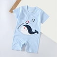 thumbnail image 2 of UAYOTSE Baby Rompers Cotton Baby Boys Baby Girls Short Sleeve Sleepers Pjs One-piece Neutral Sleep and Play,Sizes 18-24 Months, 2 of 4
