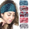 thumbnail image 3 of New Women Headbands Wide Hair Wrap Extra Turban Bands For Lady Large Sport Workout Stretch Non-Slip Big Hair Bands,Colorful Hair Clips, 3 of 3