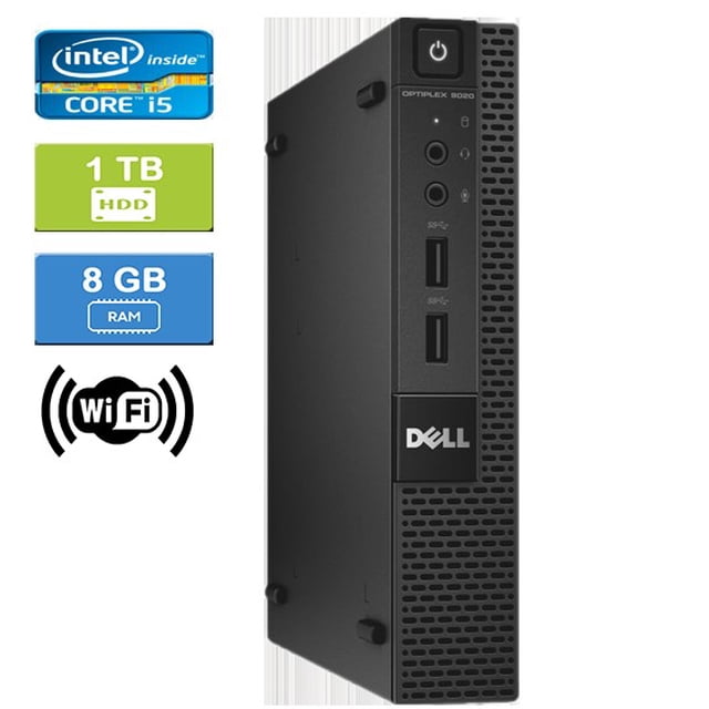 Remis à Neuf : Dell 9020 MICRO Intel Core i5-4590T 2,00 GHz, 8 Go, 1 To HDD, Win 10 Pro