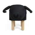 thumbnail image 4 of Cute Small Bull Ottoman With Adorable Child-Friendly Design And High-Quality Cotton Material, Animal Ottoman For Living Room, Nursery, Playroom And Bedroom, Foot Rest For Couch, Black, 4 of 9
