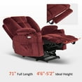 thumbnail image 3 of MCombo 27.2'' Extra Wide Seat Power Lift Recliner Chair for Short People, Fabric R7561 (Burgundy, Small-Wide), 3 of 9