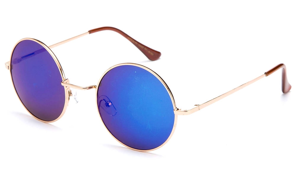 Vintage Women Sunglasses Hippie Retro Spring Hinge Circle Metal Glasses Eyewear