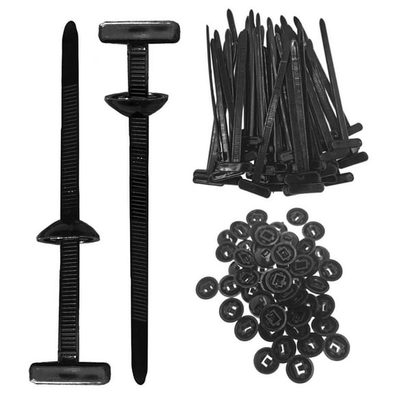 100Pcs Cable Tie Buckle, Nylon Car Wire Harness Fastener Cable Clamp Clip, Self Locking Loop Wrap Bundle Ties Strap Clips, Automotive Cable Tie Buckle, Multipurpose Car Cable Retainer Set