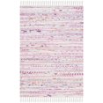 thumbnail image 1 of Safavieh Rag 2'3" X 10' Hand Woven Cotton Rug in Light Pink, 1 of 3