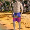 thumbnail image 5 of Binienty Men's Board Shorts Swim Trunks With Haiti Flag Palm Design - Quick Dry for Summer Beach and Water Activities, 5 of 10