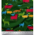 thumbnail image 1 of Soimoi Rayon Fabric Birds & Animals Hand Drawn Printed Craft Fabric by the Yard 42 Inch Wide, 1 of 3