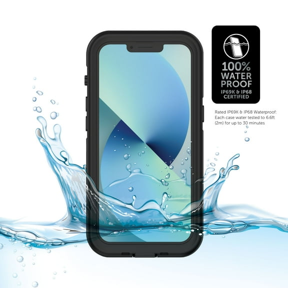 Body Glove Tidal Waterproof Phone Case for iPhone 13 - Black/Clear