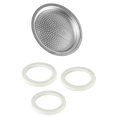 thumbnail image 3 of Univen Filtro de espresso y sellos de junta de 2,5" (64 mm) compatibles con cafeteras de aluminio Bialetti de 6 tazas, 3 of 5
