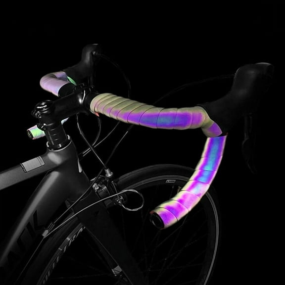 Cycling Bicycle Handlebar Tape Light Reflective Bike Bar Tape Wrap Pu Leather