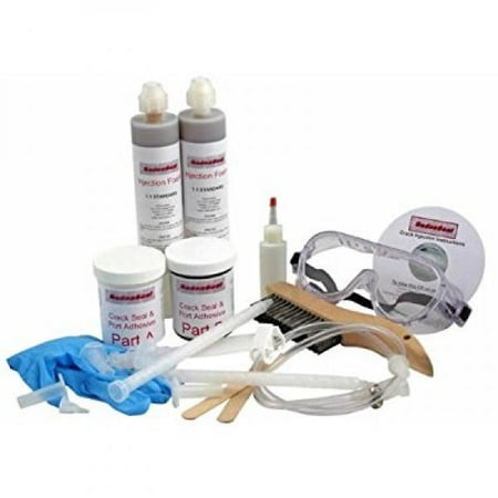 Fix Crack Concrete (DIY Concrete Foundation Crack Repair Kit (10 ft) - The Homeowner's Solution to Fixing Basement Wall Cracks Like The Pros! by)
