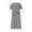 Gray, variant on Sundresses for Women 2025 Plus Size Short Sleeve Crew Neck A-Line Flowy Pleated Waist Summer Midi Swing Beach Dresses Green S