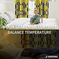thumbnail image 3 of Fsddascl Yellow Summer Lemon Blackout Curtains for Bedroom/Living Room, Thermal Insulated Kitchen Curtains, Black Stripe Farmhouse Botanical Grommet Darkening Window Treatment Drapes 52"x84"x2, 3 of 6