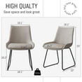 thumbnail image 2 of Dining Chair Set of 2, Mid Century Modern Faux Leather Dining Chair for Kitchen Living Dining Room (2-Black Legs), 2 of 7