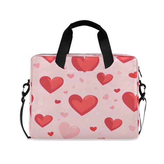 16inch Laptop Briefcase, Business Laptop Bag with Detachable Strap & Padded Compartment, Water-Resistant Polyester,Heart