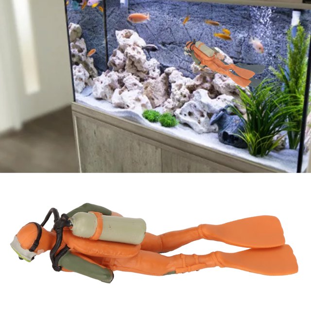 Decoration Fish Tank Diver Ornament Floating Simulation Swimming Posture Frogman Aquarium Landscaping Decoration