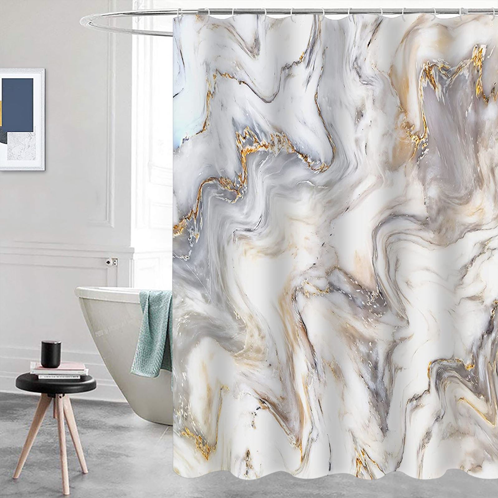 Riyidecor Marble Shower Curtain for Bathroom Art Decor 72Wx72H Inch Ab –  riyidecor