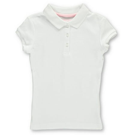 Nautica Little Girls' Knit Polo with Picot Collar (Sizes 4 - 6X)