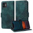 thumbnail image 2 of ELEHOLD For iPhone 11 Leather Wallet Phone Case, Embossed Diamond Folio Flip Cover, Card Holder Cash Slot, Stand Support, Wrist Strap Lanyard -Green, 2 of 10