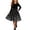 Black-A, variant on Girls Halloween Printed Party Dress Cute Long Sleeve Crew Neck Evening Prom Dressed Vintage Ruffle Hem Outfit