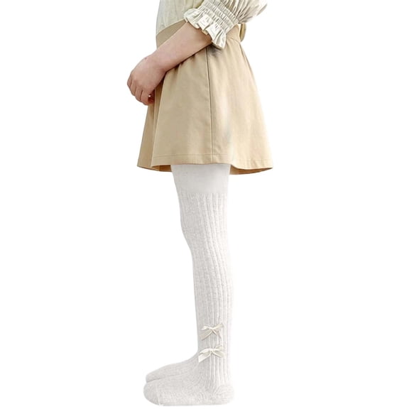 StSilkitty Knit Tights for Girls Solid Color High Waisted Stretch Casual Under Dress Pants Lightweight Soft Comfy Leggings