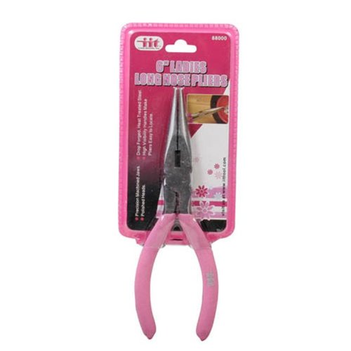 IIT 88000 Ladies Pink 6-Inch Long Nose Pliers