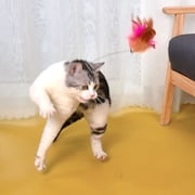 Yuehao Pet Supplies Cat Feather Collar Toy Interactive Cat Toys for Indoor Cats Teasing Stick Collar Funny Cat Toys with Bells and A Variety of Ways to Play for Cats