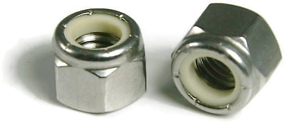 Details about   Nylon Insert Lock Nuts M2 to M20 All Sizes A2 Stainless Steel DIN985 Hex Nuts 