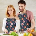 thumbnail image 5 of Pioneer Flower Floral Print Pattern Cotton Linen Apron with Pockets, Waterproof Adjustable, 33x27 Inch for Kitchen, Gardening, BBQ, Salon, 5 of 6