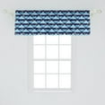 thumbnail image 2 of Ambesonne Japanese Window Valance, Abstract Clouds Ornament, 54" X 18", Indigo Deep Sky Blue, 2 of 3