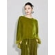 thumbnail image 1 of Elegante blusa de manga larga para mujer en nuevo estilo chino con cuello redondo y capa base de seda para otoño de Zhihe Tang, 1 of 3