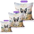 thumbnail image 4 of Welcome Spring Fairy Papillon in Flower Meadow Pillow Cushion Double Sided Pap Butterfly Dog Lover Throw Pillow - 13002, 4 of 4