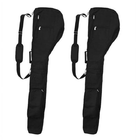 2X New Golf Club Carrier Bag Carry Driving Range Travel Bag Water Foldable Golf Bag Golf Carry Bag,Black,2 x golf bag,Black