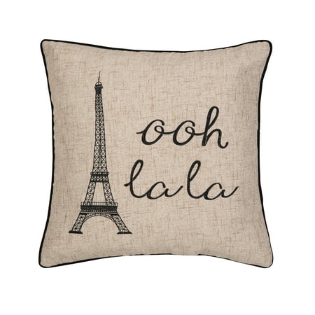 Ooh La Paris Embroidered Pillow