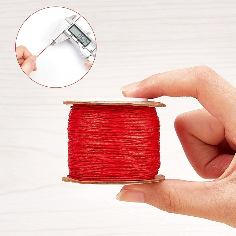 1pc 20m Red Nylon Braided Beading Cord & Thread Jewelry Making
