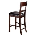 thumbnail image 4 of Set of 2 Chairs Dining Room Furniture Dark Brown Cushioned Solid wood Counter Height Chairs, 4 of 5