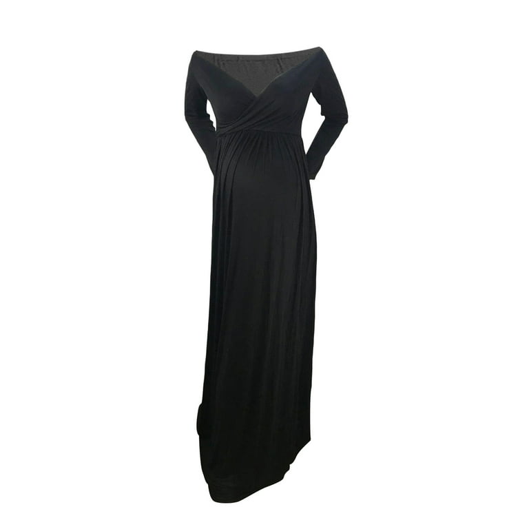 Long sleeve maternity maxi hotsell