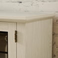 thumbnail image 5 of Fireplace TV Stand for TVs up to 65", Paproos Farmhouse TV Stand with 18" Electric Fireplace, Entertainment Center Televison Console Table with Realistic Stacked Stone & Adjustable Shelves, White, 5 of 14