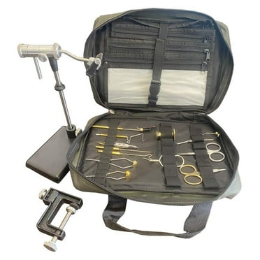 Fly Tying Tool Storage Station Angler Fly Tying Tool Organizer Wooden Desk Station For 12 Fishing Tools 898279