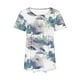 thumbnail image 5 of Fiudx Tops para Mujer Top Estampado con Cuello Redondo y Manga Corta Informal para Mujer a La Moda, 5 of 6